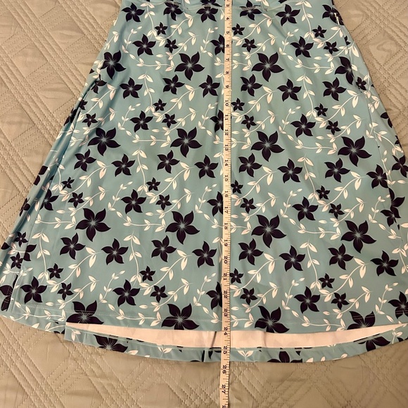 Athletic Skort, Midi, Blue Floral, Size Medium - Picture 7 of 11
